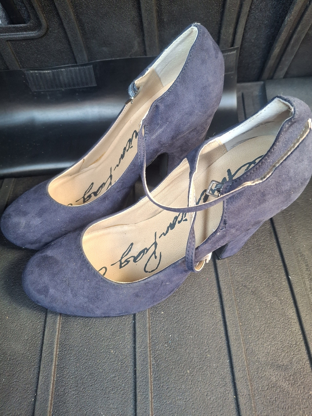American Rag Women's Navy Suede Mary Jane Pumps - Picture 2 of 5